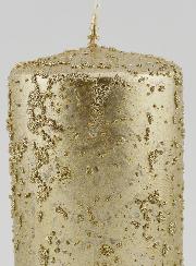 Candela di Natale con Glitter - Champagne