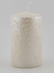 Candela Decorativa Glitterata - Bianco Perlato