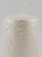 Candela Decorativa Glitterata - Bianco Perlato