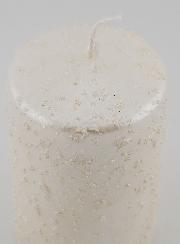 Candela Decorativa Glitterata - Bianco Perlato