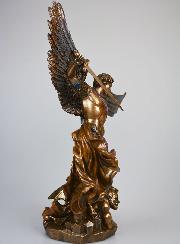 Statua Religiosa di San Michele Arcangelo in Bronzo - 37 cm