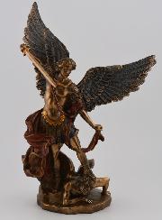 Statua Religiosa di San Michele Arcangelo in Bronzo - 20 cm