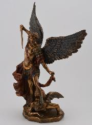 Statua Religiosa di San Michele Arcangelo in Bronzo - 20 cm