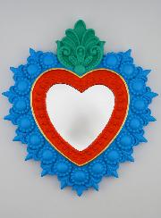 Ex Voto Specchio da Parete Colorato - 24 cm