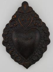 Ex Voto Murale Nero & Bronzo - 15 cm