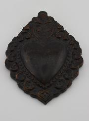 Ex Voto Murale Nero & Bronzo - 15 cm