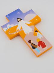 Croce per Bambini in Legno - Gesù e Bambini