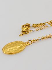 Collana Perlata Medaglia Miracolosa - Bianco
