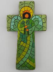 Croce in Ceramica Angelo Medico - 15 cm