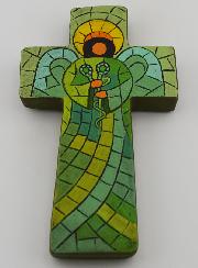 Croce in Ceramica Angelo Medico - 15 cm