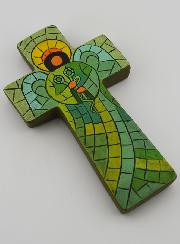 Croce in Ceramica Angelo Medico - 15 cm