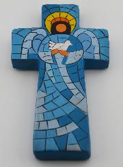 Croce in Ceramica Angelo di Pace - 15 cm