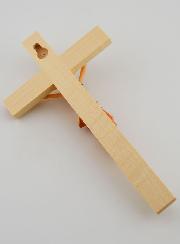 Crocifisso in Tiglio & Cristo Panno Rosso - 18 cm