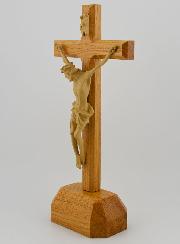 Crocifisso su Base in Rovere - 22 cm