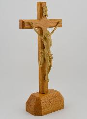 Crocifisso su Base in Rovere - 22 cm