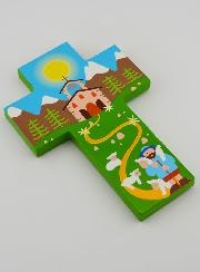 Croce in Legno Per Bambini - Buon Pastore
