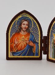 Icona Dittico Mini - Sacri Cuori di Gesù e Maria