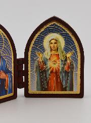 Icona Dittico Mini - Sacri Cuori di Gesù e Maria