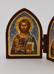 Icona Dittico Mini - Cristo Pantocratore e Madonna di Vladimir