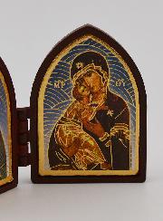 Icona Dittico Mini - Cristo Pantocratore e Madonna di Vladimir