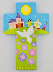 Regalo di Cresima - Croce Bambini Sacerdote e Spirito Santo