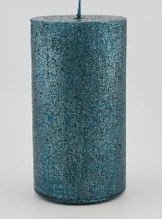 Candela di Natale Moderna - Blu Verde