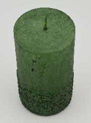 Candela di Natale Effetto Pepite - Verde