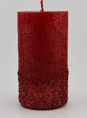 Candela Decorativa Effetto Pepite - Rosso
