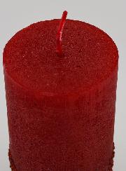 Candela Decorativa Effetto Pepite - Rosso