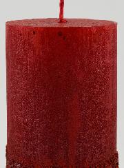 Candela di Natale Effetto Pepite - Rosso