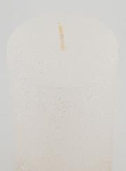 Candela Decorativa Effetto Pepite - Bianco Perlato
