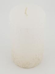 Candela di Natale Effetto Pepite - Bianco Perlato