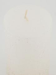 Candela di Natale Effetto Pepite - Bianco Perlato