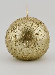 Candela Sfera Decorativa Glitterata - Champagne