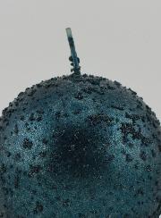 Candela Décorazione Sfera Glitterata - Blu Ottanio