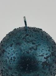 Candela Décorazione Sfera Glitterata - Blu Ottanio