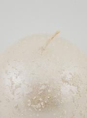 Candela Décorazione Sfera Glitterata - Bianco Perlato