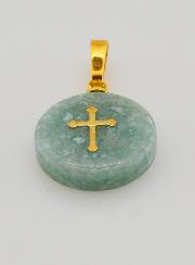 Medaglia con Croce - Blu Verde