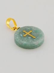 Medaglia con Croce - Blu Verde