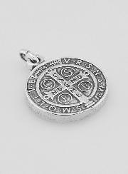 Medaglia di San Benedetto in Argento Placcato - 15 mm