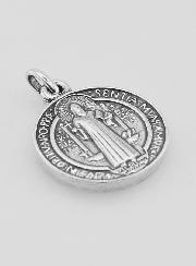 Medaglia di San Benedetto in Argento Placcato - 10mm