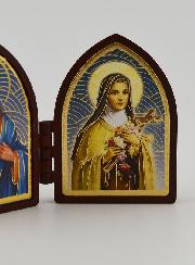 Icona Dittico Mini - Sacro Cuore di Gesù e Santa Teresa