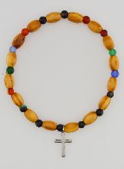 Bracciale con Croce - Agata & Legno