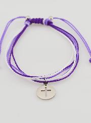 Bracciale con Croce - Viola