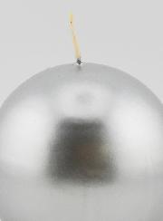 Candela Sfera di Natale 8cm - Argento