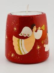 Portacandela di Natale Angeli Musicistà - 5 cm