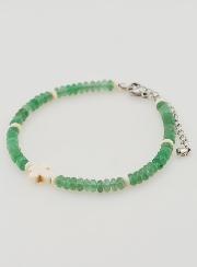 Bracciale Croce e Pietre Verdi