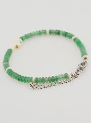 Bracciale Croce e Pietre Verdi