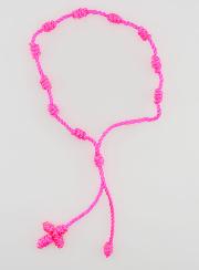 Bracciale Decina in Corda Rosa Fluo
