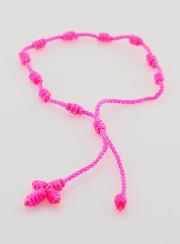 Bracciale Decina in Corda Rosa Fluo
